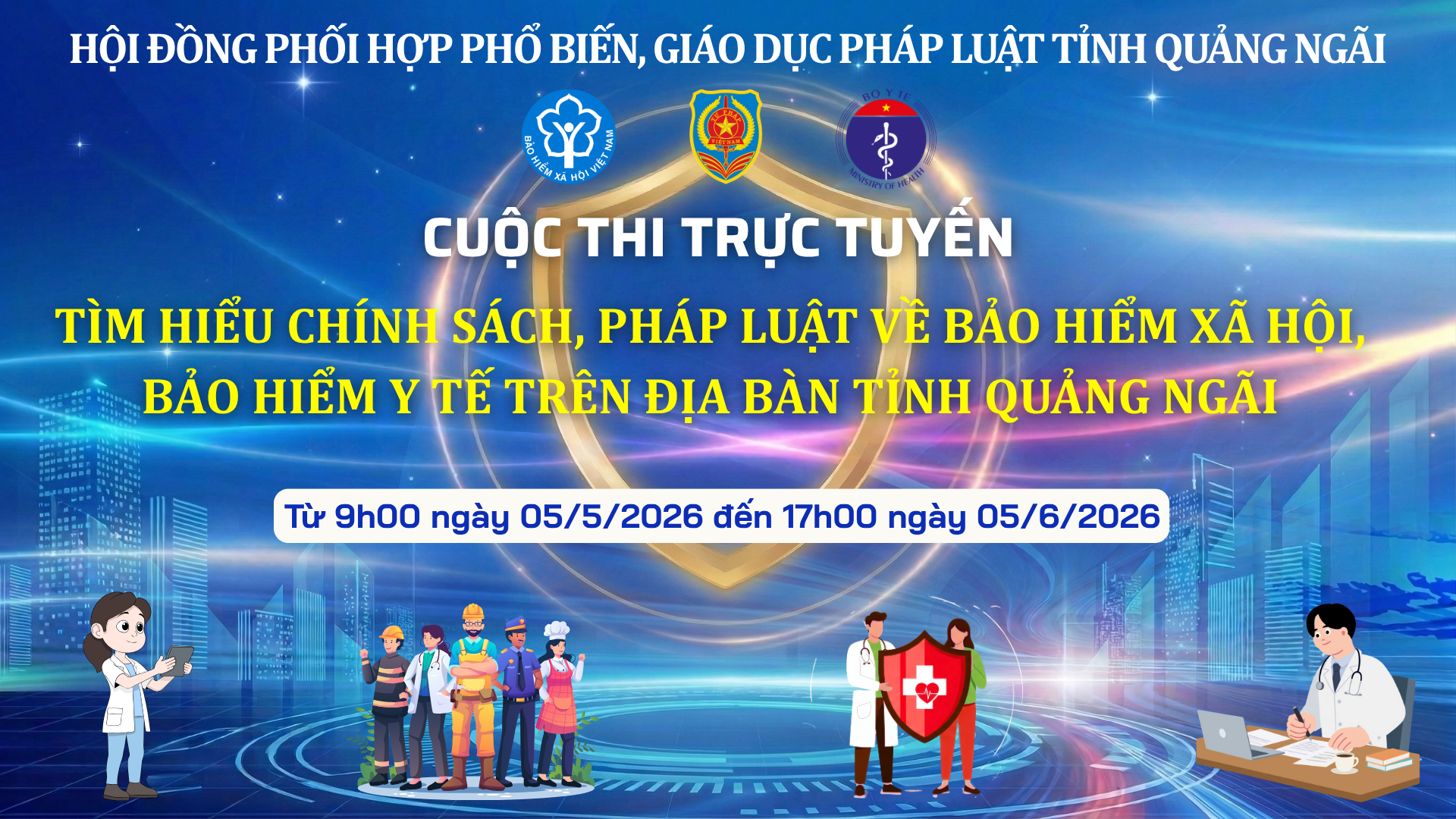 Video Hướng dẫn tham gia Cuộc thi trực tuyến “Tìm hiểu chính sách, pháp luật về bảo hiểm xã hội, bảo hiểm y tế” trên địa bàn tỉnh Quảng Ngãi